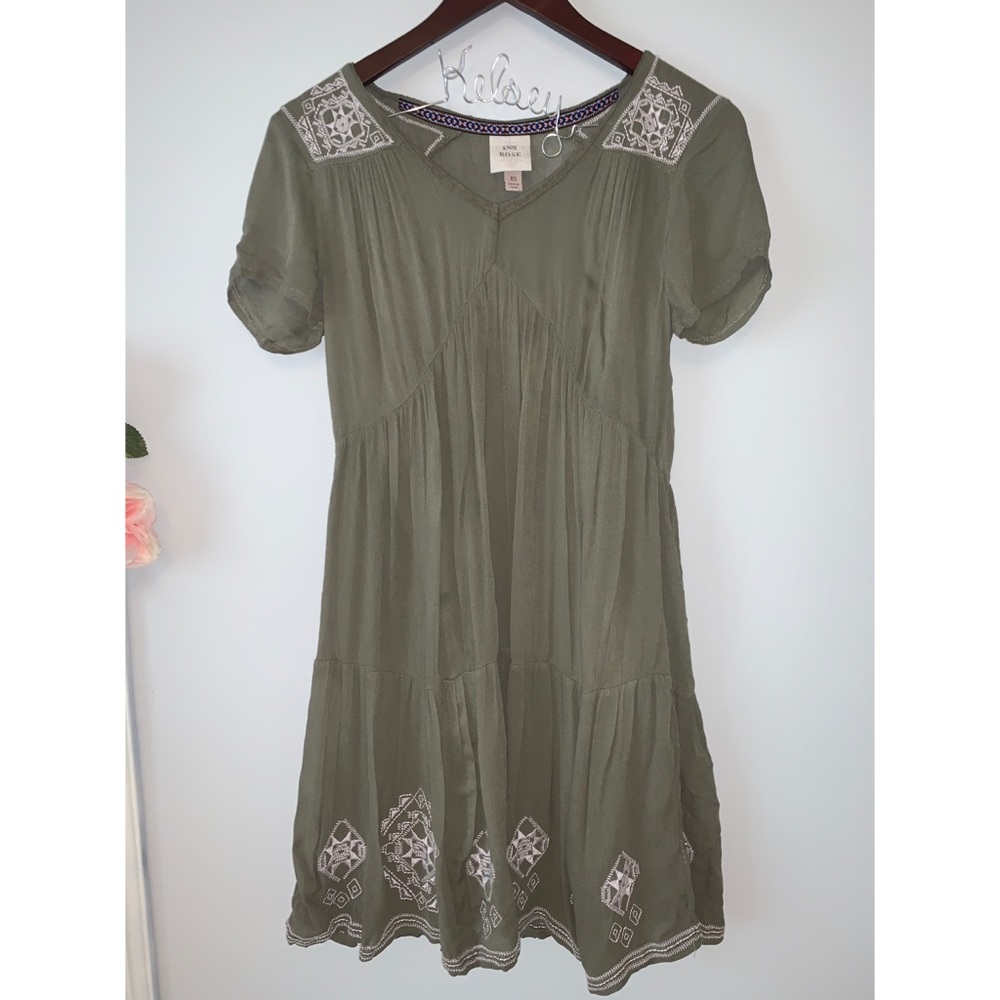 Army Green Knox Rose dress